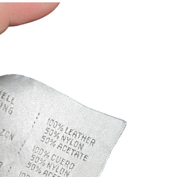 Vintage 90s Nine West XL Leather Button Front Black Leather Jacket Goth Minimal - Picture 4 of 4